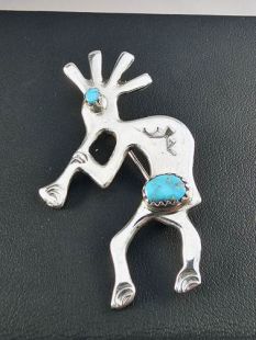 Native American Navajo Made Pin with Kokopelli