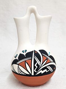 Native American Acoma Handpainted Wedding Vase