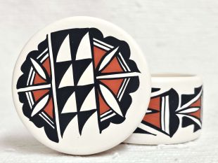 Native American Acoma Made Ceramic Jewelry Box