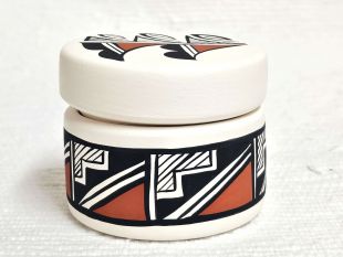 Native American Acoma Made Ceramic Jewelry Box