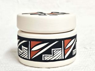 Native American Acoma Made Ceramic Jewelry Box