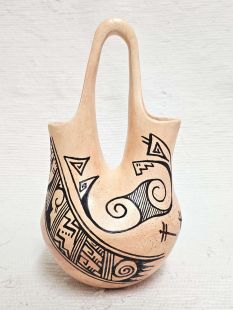 Native American Hopi Handbuilt and Handpainted Wedding Vase