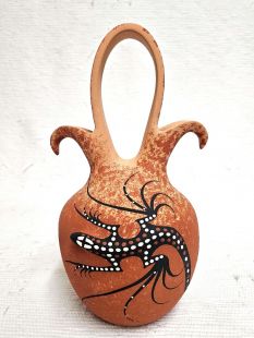 Native American Zuni Handbuilt and Handpainted Wedding Vase