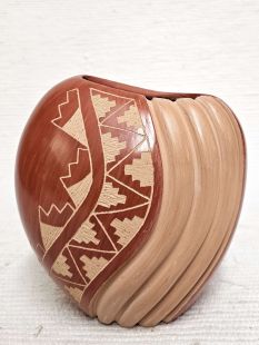 Native American Jemez Handbuilt Pillow Vase