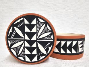 Native American Acoma Made Ceramic Jewelry Box 