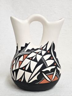 Native American Acoma Handpainted Wedding Vase