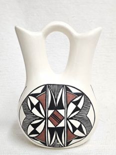 Native American Acoma Handpainted Wedding Vase