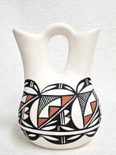 Native American Acoma Handpainted Wedding Vase