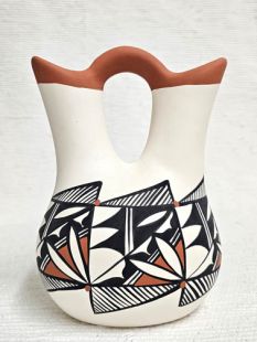 Native American Acoma Handpainted Wedding Vase