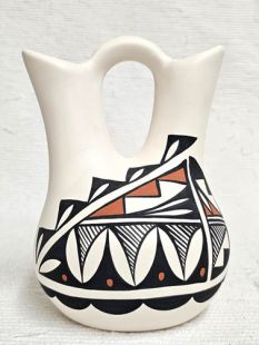 Native American Acoma Handpainted Wedding Vase
