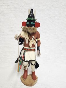 Antique Native American Hopi Carved Warrior Twin Kachina Doll (Katsina Doll)