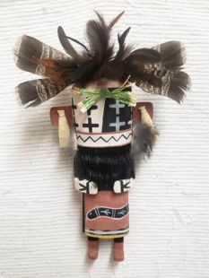 Old Style Hopi Carved Warrior Traditional Policeman Katsina Doll