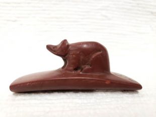 Native American Made Pipestone Raccoon Lip Pipe