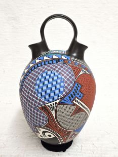 Mata Ortiz Handbuilt and Handpainted Wedding Vase--XL
