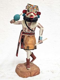Native American Hopi Carved Cross Legged Handicapped Kachina Doll (Katsina Doll)