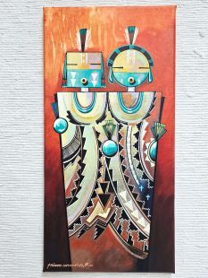 Native American Made Maiden and Yei Painting
