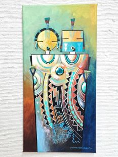 Native American Made Maiden and Yei Painting