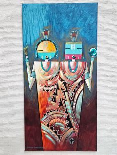 Native American Made Maiden and Yei Painting