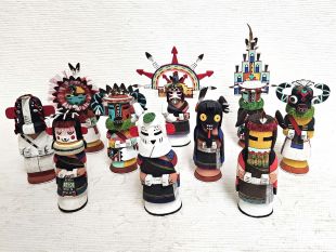 Native American Hopi Carved Small Kachina Dolls (Katsina Dolls)
