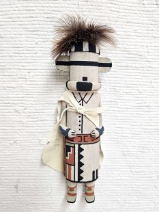 Old Style Hopi Carved Zuni Cloud Priest Traditional Warrior Kachina Doll (Katsina Doll)