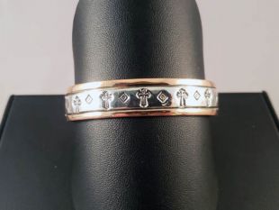 Native American Navajo Made Sterling Silver and Copper Cuff Bracelet