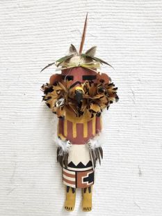 Old Style Hopi Carved Red Tail Hawk Traditional Guard Kachina Doll (Katsina Doll)