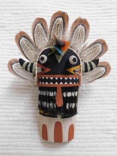 Old Style Hopi Carved Broadface Traditional Guard Katsina Doll Ornament