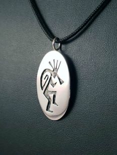 Native American Hopi Made Kokopelli Pendant