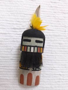 Old Style Hopi Carved Longhair Traditional Rain Dancer Kachina Doll (Katsina Doll) Ornament