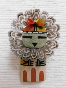 Old Style Hopi Carved Sunface Traditional Powerful Spirit Katsina Doll Ornament