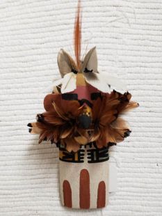 Old Style Hopi Carved Red Tail Hawk Traditional Katsina Doll Ornament