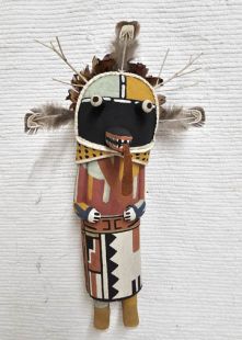 Old Style Hopi Carved Wupamu Traditional Powerful Guard Katsina Doll