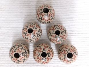 Mata Ortiz Handbuilt and Handpainted Tiny Seed Pots with Antelope