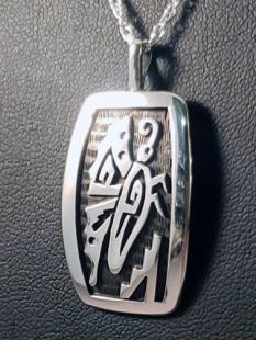 Native American Hopi Made Butterfly Pendant