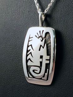 Native American Hopi Made Kokopelli Pendant
