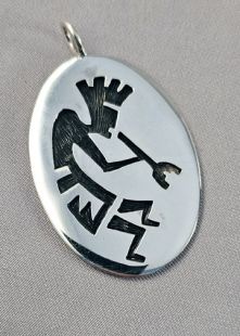 Native American Hopi Made Kokopelli Pendant