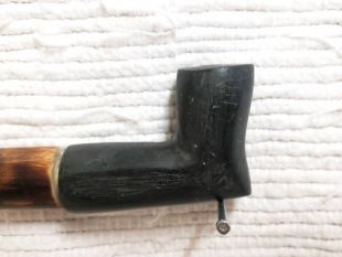 Native American Made Black Pipestone Elbow Pipe--Mini