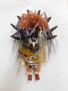 Old Style Hopi Carved Ogre Traditional Guard Kachina Doll (Katsina Doll)