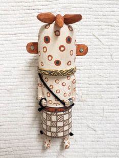 Old Style Hopi Carved Chili Pepper Racer Traditional Katsina Doll