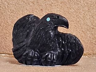 Zuni Carved Raven Fetish 