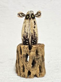 Mahogany Pod Owl on Cactus--One