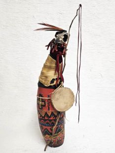 Raven Warrior Gourd Figure