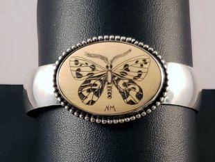 Vintage Native American Navajo Made Bracelet with Butterfly