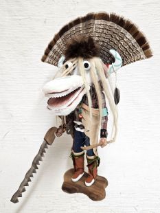 Old Style Navajo Carved Hopi Ogre Traditional Guard Kachina Doll (Katsina Doll)