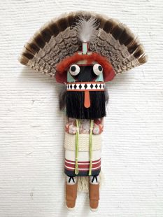 Old Style Navajo Carved Hopi Hu Whipper Traditional Kachina Doll (Katsina Doll)
