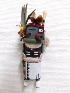 Old Style Hopi Carved Half Harvester Half Clown Traditional Katsina Doll