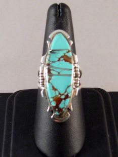 Native American Navajo Made Ring with Turquoise 