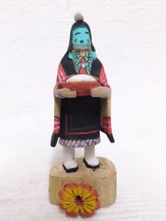 Native American Hopi Carved Hano Mana Katsina Doll