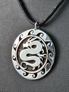 Native American Hopi Made Water Serpent Pendant