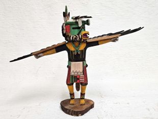 Native American Hopi Carved Eagle Great Spirit Dancer Kachina Doll (Katsina Doll)